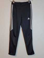 adidas active wear pants girls youth size m elastic climacool tapered ankle zip