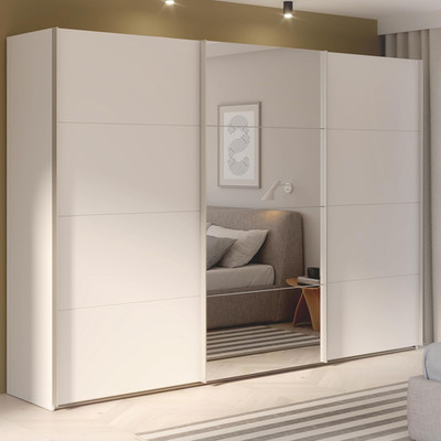 Forte SOPHISTISPACE Kleiderschrank 300, 3-Türiger Schwebetürenschrank Mit Spiege