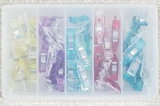 1" Clover Mini Wonder Clips 3189 qty. 50 Assorted Colors New in Case Sewing