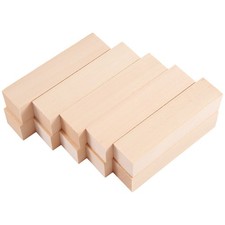 Wood Blocks (10 Pack) 4 x 1 x 1 Inches Unfinished Basswood Project Craft5544