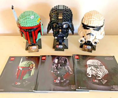 LEGO Star Wars Helmet 75277 + 75304 + 75276 Boba Fett, Darth Vader, Stormtrooper