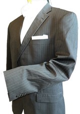 Hart Schaffner Marx Chicago Fit Stripe Sport Jacket Wool Blazer Sz 44R 735