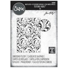 Sizzix 3-D Texture Fades Embossing Folder A6 666868 Vault Flourish