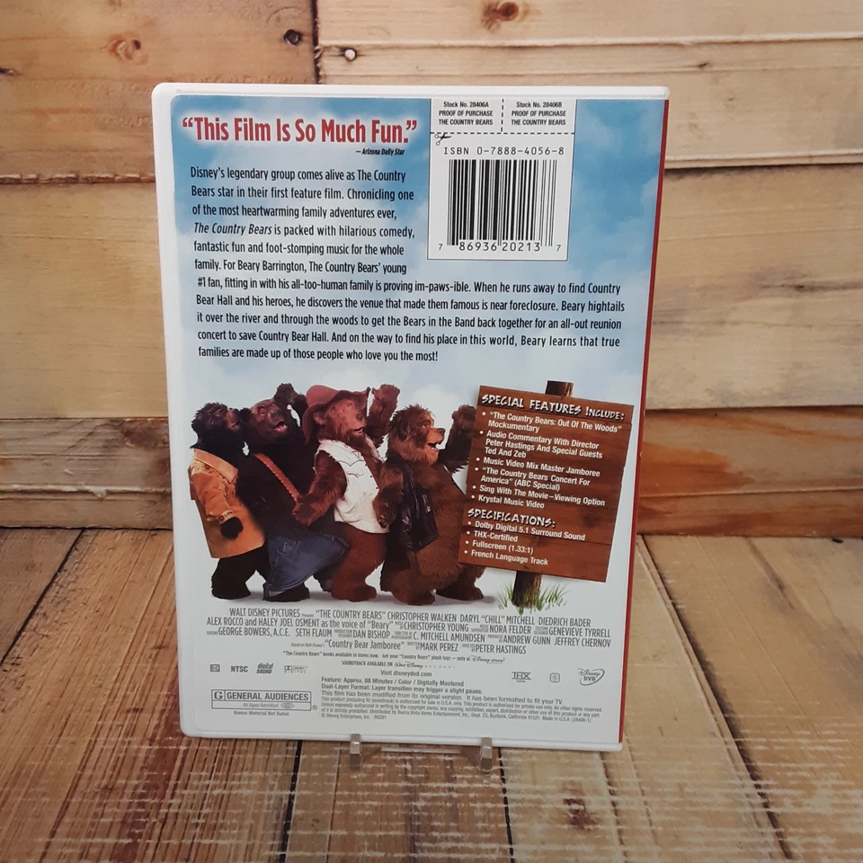 The Country Bears DVD Used Disney Family Comedy Musical - Image 2 of 4