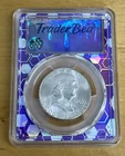 1963 PCGS MS63 - Silver Ben Franklin Half Dollar Trader Bea Purple Core