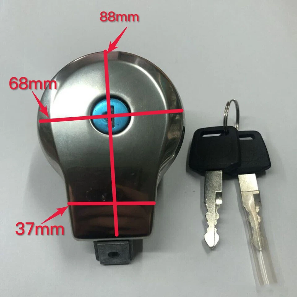 Fuel Gas Tank Cap Cover & Keys For Yamaha V star XV250 Virago XV1100 MAXIM 700 Foto 4 de 4
