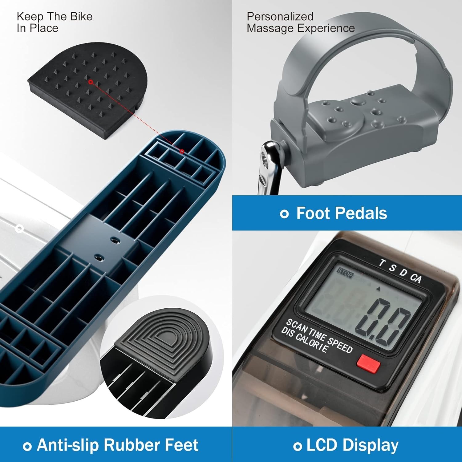 Seniors Mini Bike Pedal Exerciser with Massage Points for Comfort and Mobility