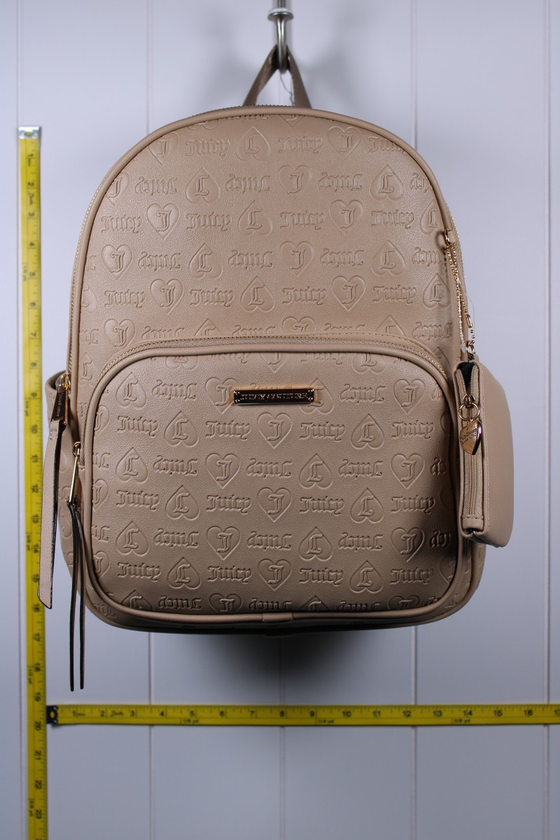 Juicy Couture Wordplay, Full Size Backpack,‎ NEW Juicy Couture Word Play Backpack, Debossed Black Logo, One  main image 2