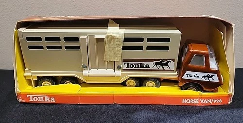 Vintage Tonka Horse Van No. 928 Livestock Transport Truck Trailer 1978 Box VGC