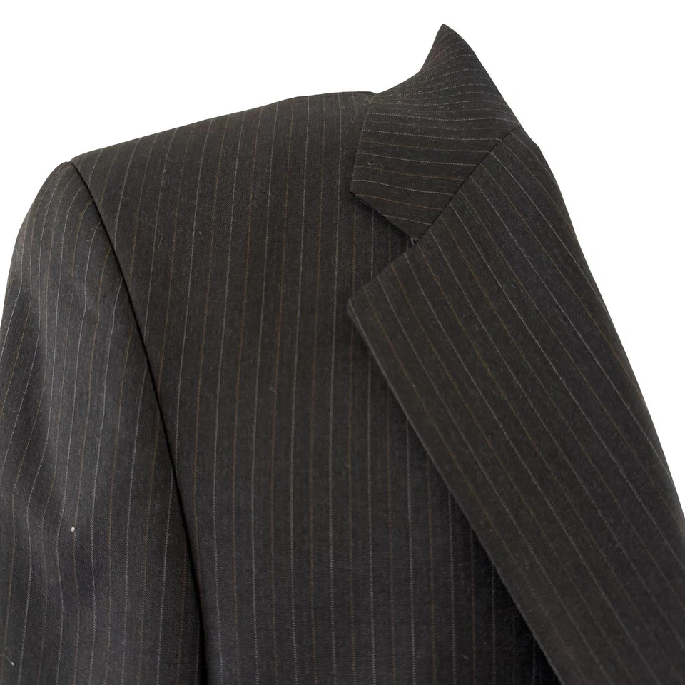 Chaqueta Blazer Vintage Chaps Ralph Lauren Para Hombre 38R Lana Cachemira A Rayas Años 90 Foto 4 de 4