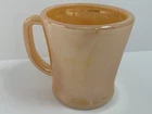 Fire King Peach Luster Iridescent D Handle Coffee Tea Cup Mug Vintage USA