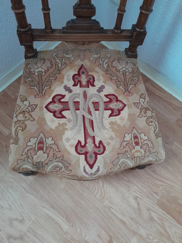 Prie dieu ancien en NOYER Napoléon III - Photo 2/4