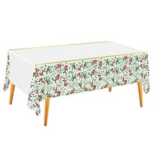 Christmas Table Decorations Disposable Tablecloth Christmas Seasonal Holly
