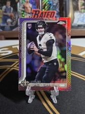 Tyler Shough 2025 Topps Chrome Rookie Football Leather Refractor #398 Saints RC