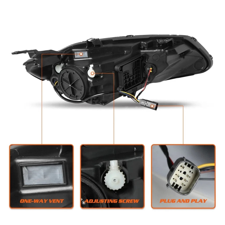 Headlight Headlamp For 2016 2017 2018 Chevy Chevrolet Malibu Halogen LH RH Pair Foto 3 de 4