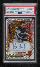 2021 Bowman Chrome Prospect Speckle Refractor Rayner Santana PSA 10 Auto 6nh