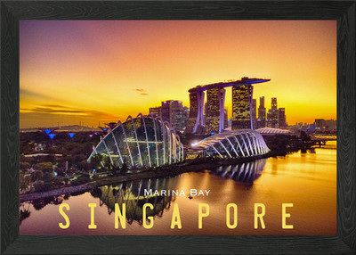 Marina Bay Sands Singapur Gerahmtes Wandbild Poster Leinwanddruck Bild