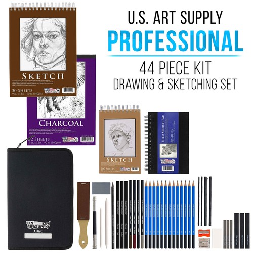 U.S. Art Supply 44-Piece Drawing & Sketching Art Set with 4 Sketch Pads (242 ... - 第 2/7 張圖片