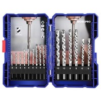Workpro 15Tlg. Steinbohrer Set Mit Aufbewahrungskoffer, 3, 4, 5, 6, 8, 10Mm
