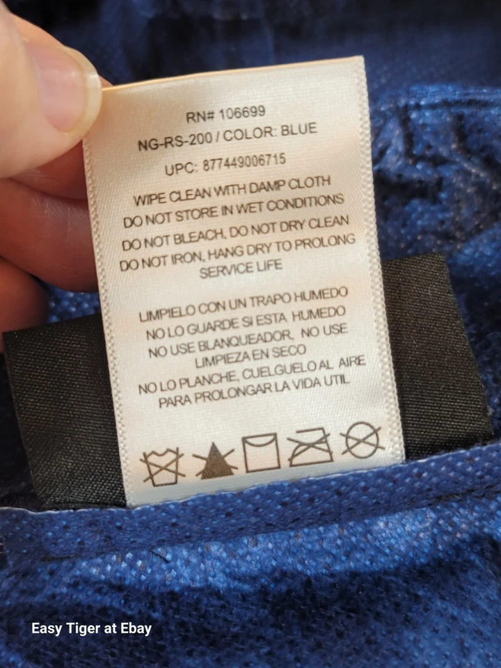 Natural Gear Poly Rain Suit Set Hunting M Pants Jacket Stuff Bag BLUE Zip Snap - Image 3 of 4