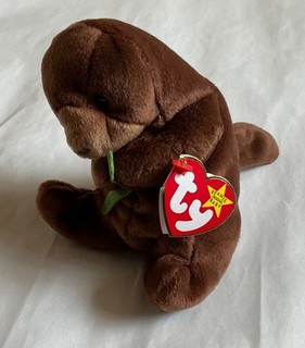 VGC Ty Beanie Babies Seaweed the Baby Otter Tagged Retired Excellent