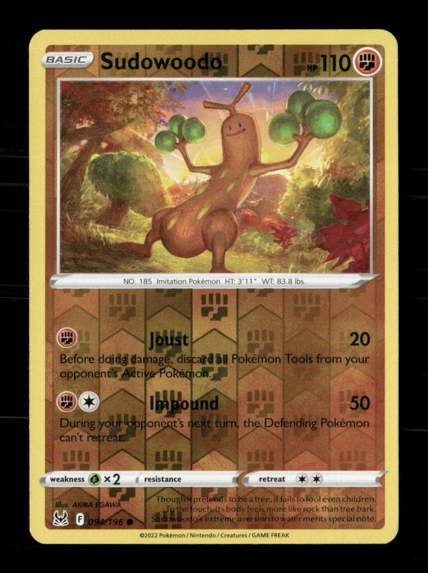 Sudowoodo 094/196 Lost Origin Reverse Holo NM/M Pokemon