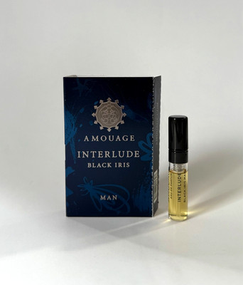 Amouage INTERLUDE BLACK IRIS Man Vial Spray 2ml New With Card