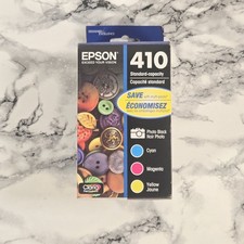 NEW 4-Pack Combo Epson 410 Ink Cartridges Photo Black, Cyan, Magenta, Yellow 