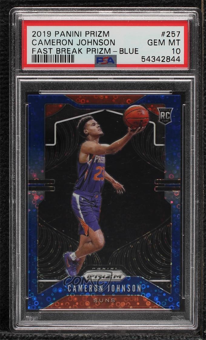 2019 Panini Prizm Rookie Fast Break Blue /175 Cameron Johnson PSA 10 GEM MT v9t