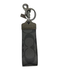COACH Keyring Loop Key Fob Signature Canvas