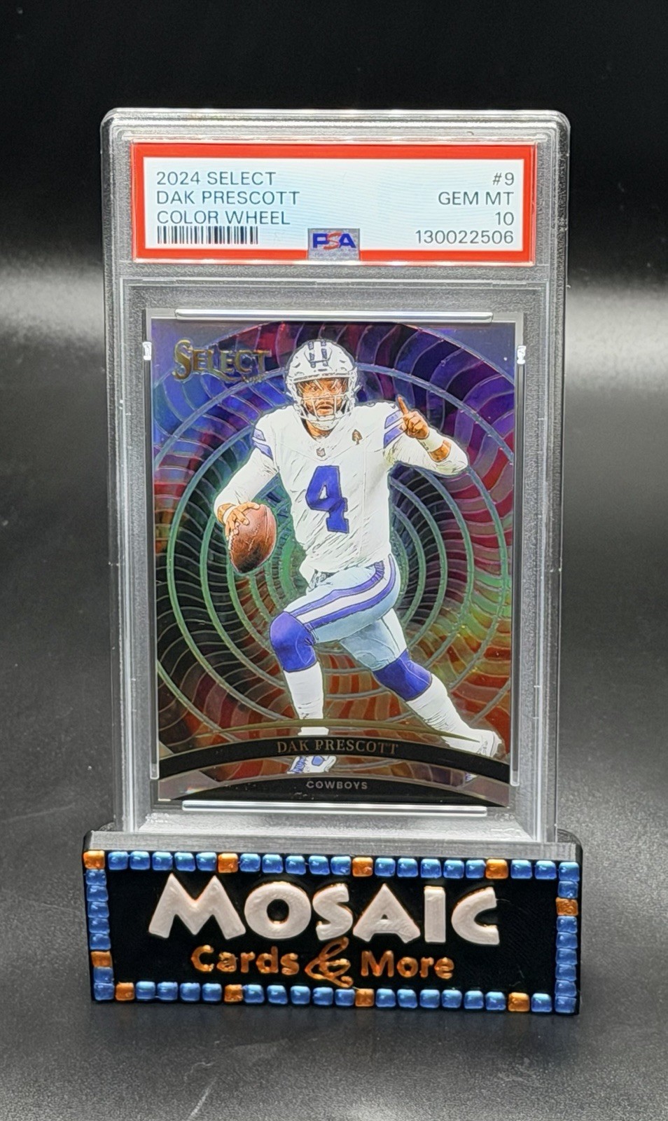 2024 Select Football Dak Prescott Color Wheel Case Hit SSP Cowboys PSA 10 GEM MT