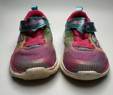 Skechers Shoes Toddler Girls 5 Rainbow Sneakers Glitter Accent Hook and Loop