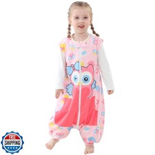 BETTERFUN Toddler Sleeping Sack with Feet 1-3T Baby Sleeveless Sleeping Bag f