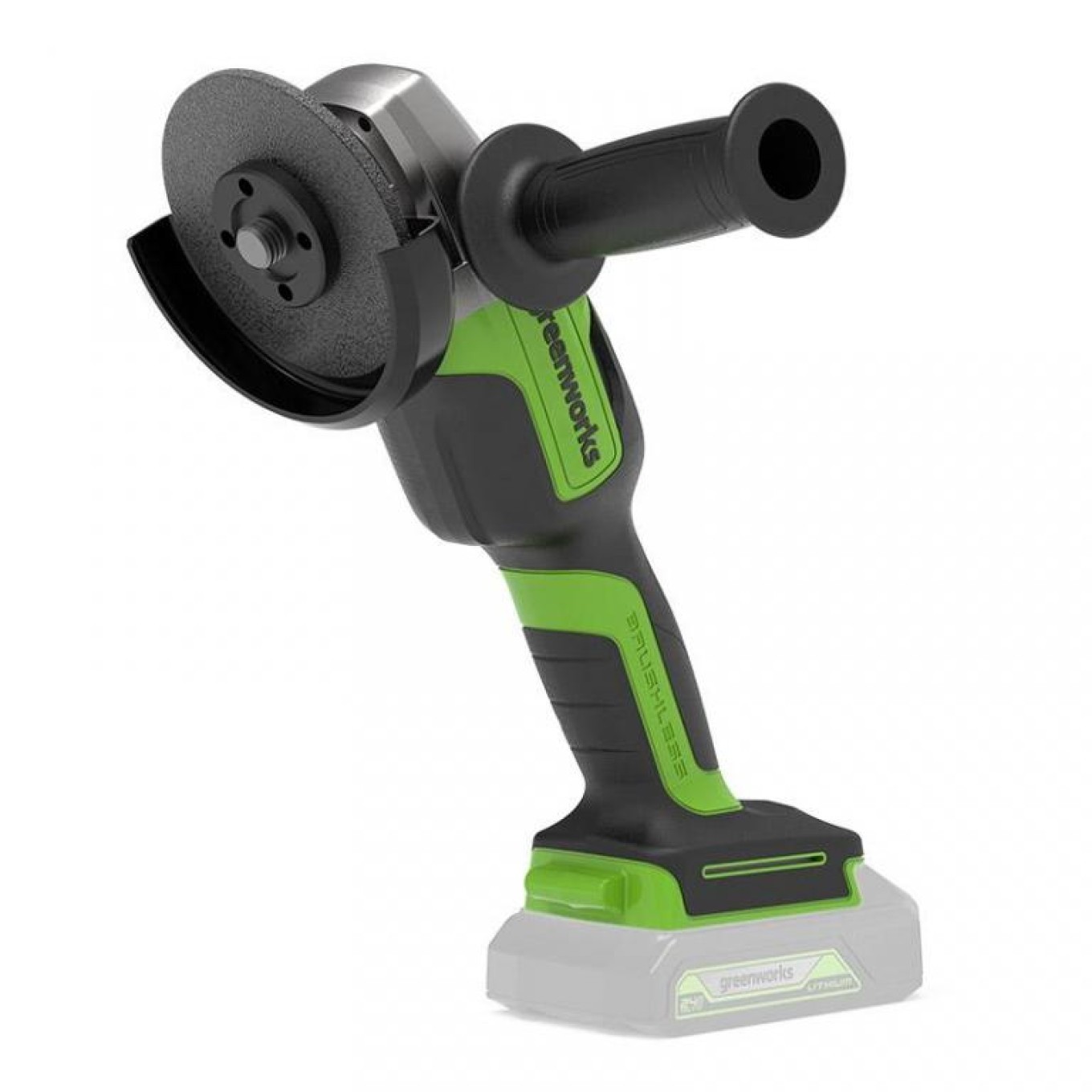 Greenworks 24V Brushless Angle Grinder - 125mm Disc Diameter - Tool Only - Green - Image 2