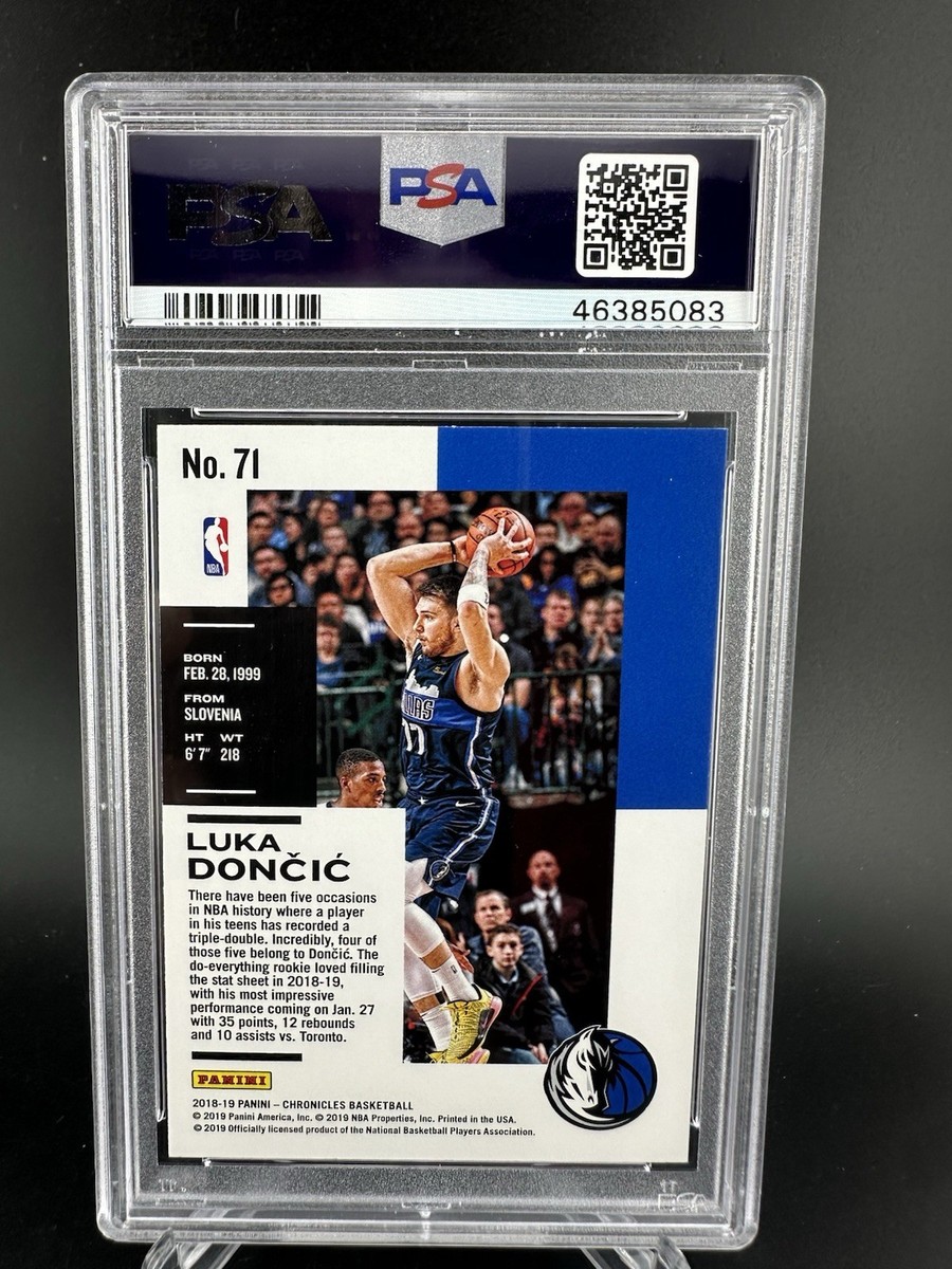 2018-19 Panini Chronicles Luka Doncic #71 PSA 10 GEM MT Rookie RC