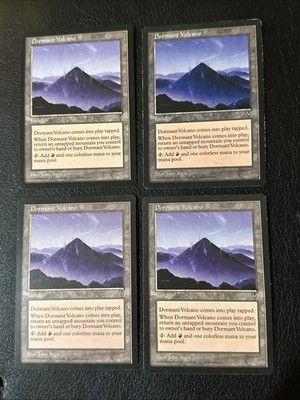 Dormant Volcano X4 Visions Various Condition See Front/back Pics MTG