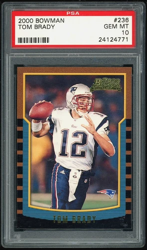 2000 BOWMAN TOM BRADY ROOKIE CARD #236 PSA 10