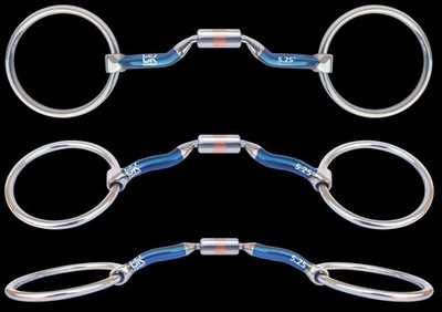 Lose Ring portiert Mund Komfort Fass süß Eisen Trense Myler Bits 4,5'' - 6,0''