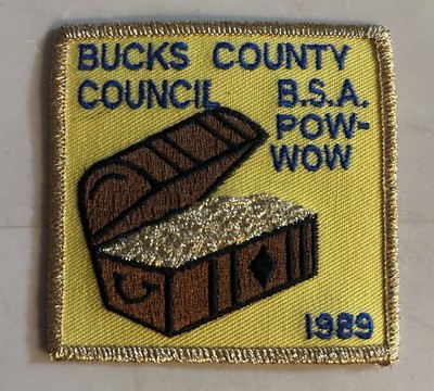 Bucks County council B.S.A POW-WOW Boyscout Patch 1989