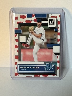 2022 Panini Donruss Baseball America Spencer Strider /50 Rated Rookie #76 Braves