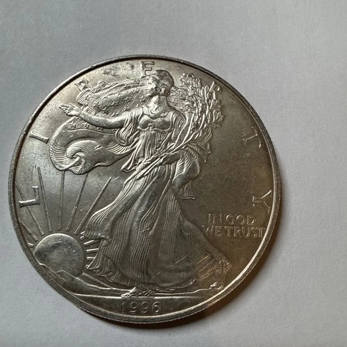 Vintage 1996 American Silver Eagle $1 Coin Key Date UNC