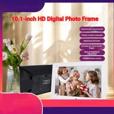 10.1 Inch HD Digital Photo Frame IPS Screen Remote Control Music Video Playback
