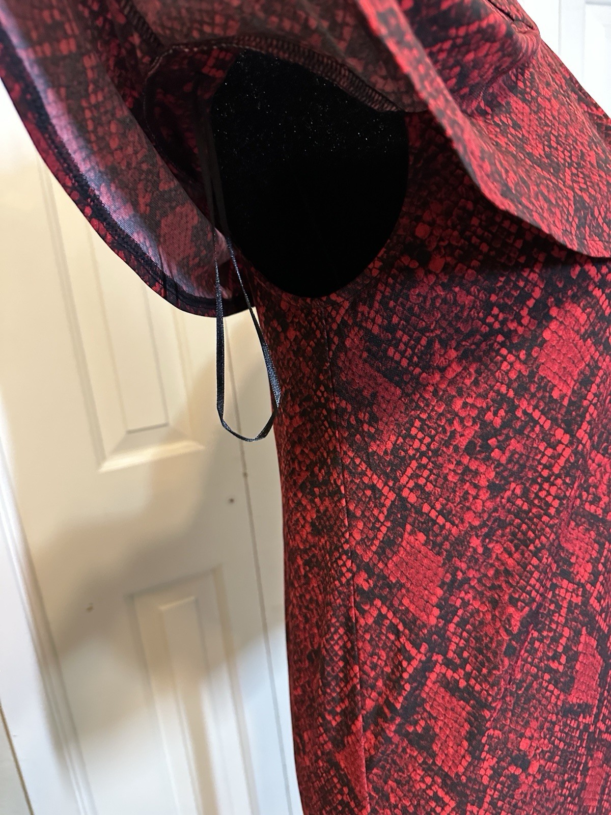 Michael Kors Women's Small Flounce Cold Shoulder Top Snakeskin Print thumbnail 4