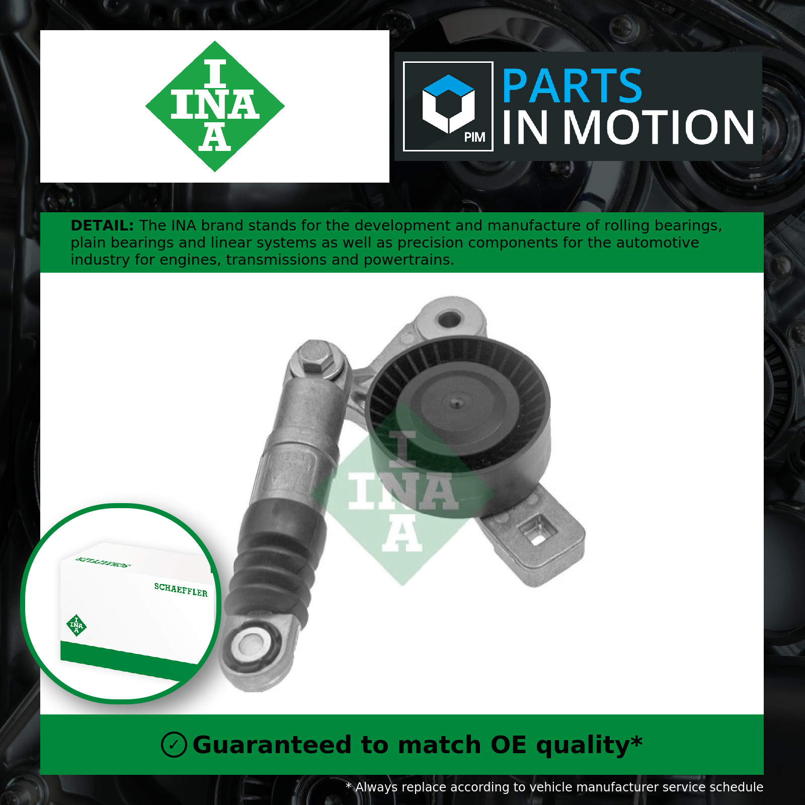 Aux Belt Tensioner fits CHRYSLER SEBRING JR 2.0 01 to 07 ECC Drive V-Ribbed INA
