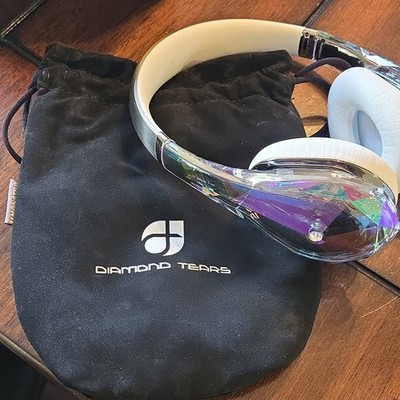 Monster Diamond Tears Edge Headphones White Multicolor 3.5mm Over