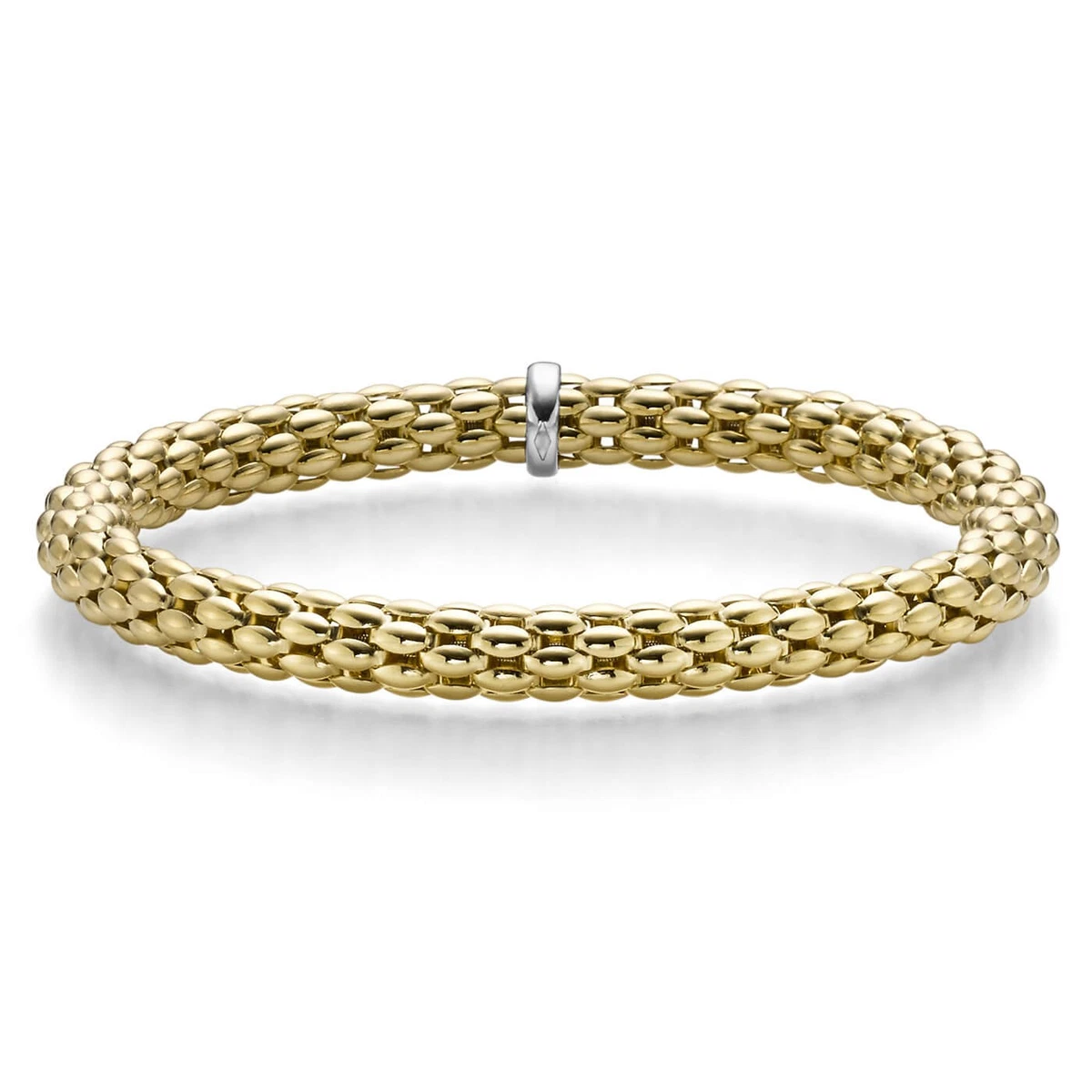 Nàgàrjuna - Bracciale Agata Giallo Naturale - Argento massiccio 925 millesimi - Elastico ad alta resistenza® - Diametro delle gemme 6 mm, 19.00, Argento Pietra, Agata