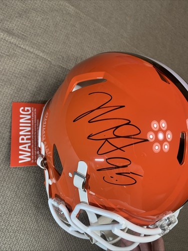 Myles garrett Autographed Signed Cleveland Browns authentic riddel speed helmet beckett verified 