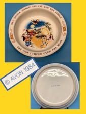 Avon VINTAGE 1984 Hey Diddle Diddle COW Jumped Over Moon Bowl Rhyme 382448