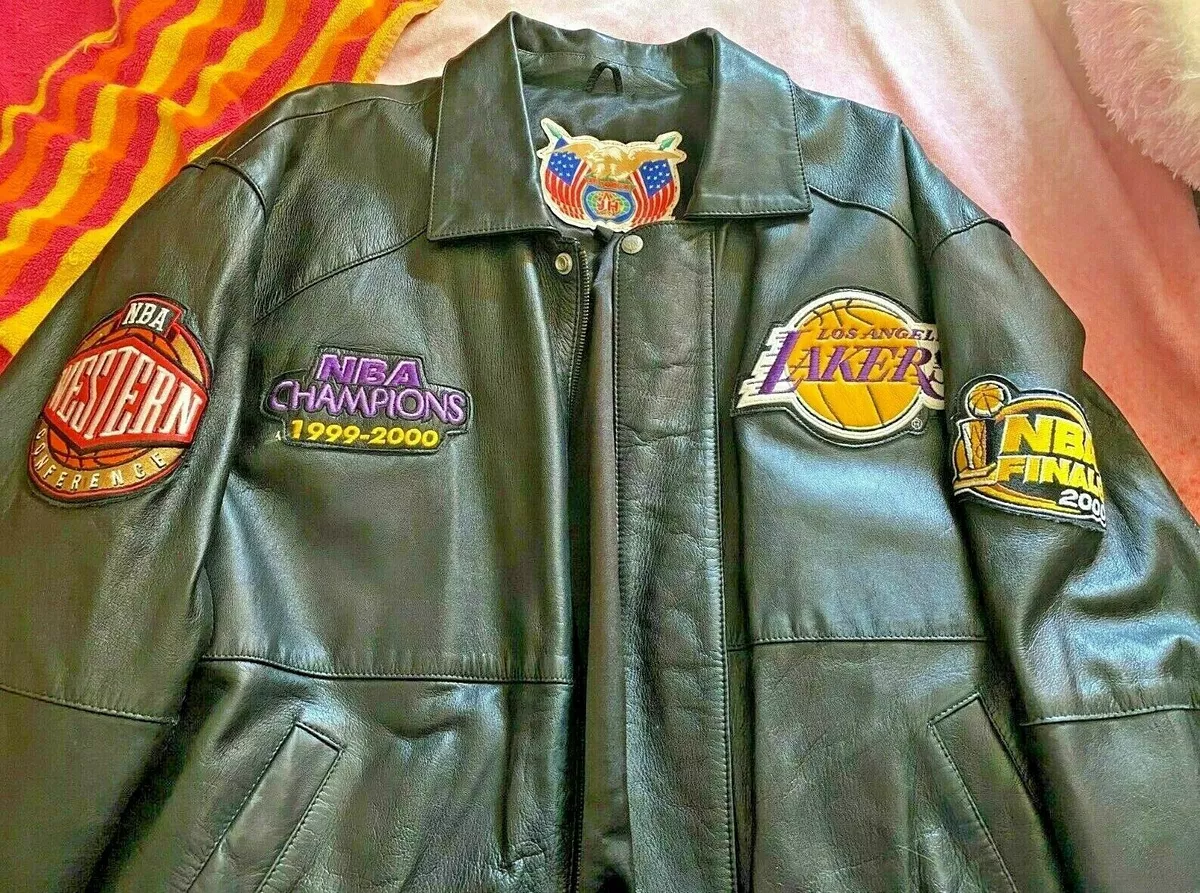 Championship LA Lakers 2001 Back 2 Back Leather Jacket