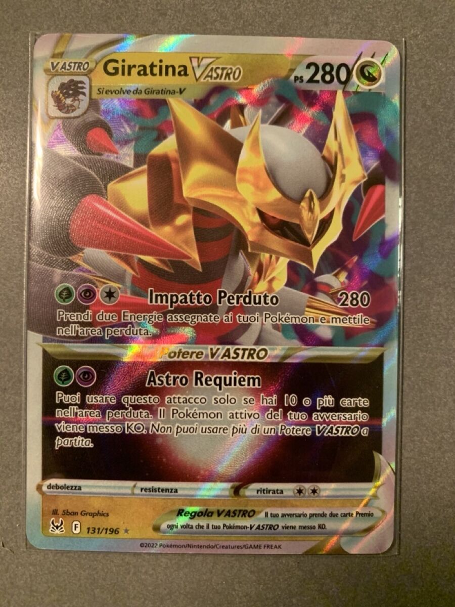 CARTA POKEMON GIRATINA V ASTRO 131/196 ORIGINE PERDUTA in Italiano